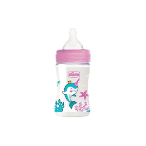 CHICCO Biberon Wellbeing 0m+ Rose 150 ML