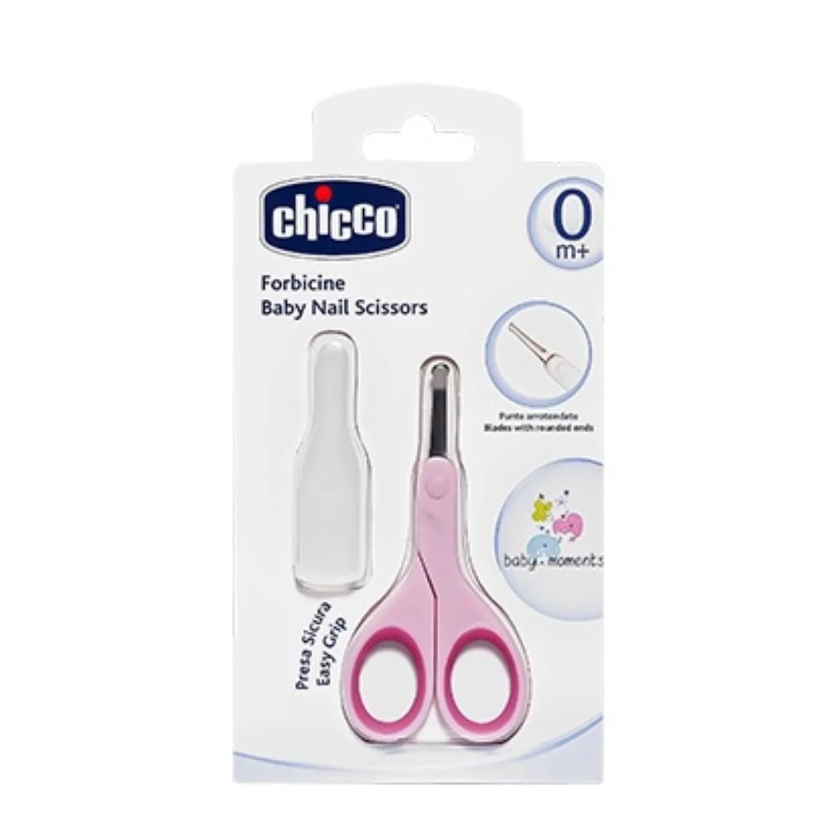 CHICCO Ciseaux Rose avec Etui Protecteur
