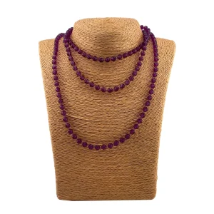 Collier Chaîne Perles Violettes