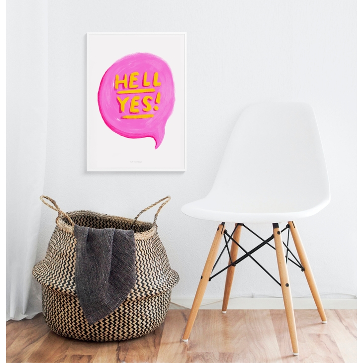 Affiche A5 Citation Hell yes! Just Cool Design – Image 3