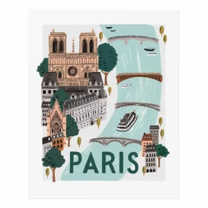 Affiche Paris Rifle Paper Co World Traveler