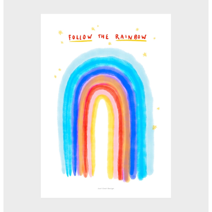Affiche A5 Watercolor Rainbow Just Cool Design – Image 4