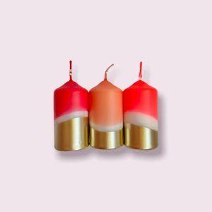 Bougies Dip Dye Autumn – Red velvet