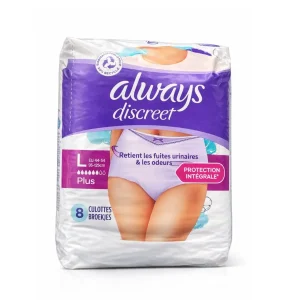 ALWAYS Discreet Culottes L 8 Pièces