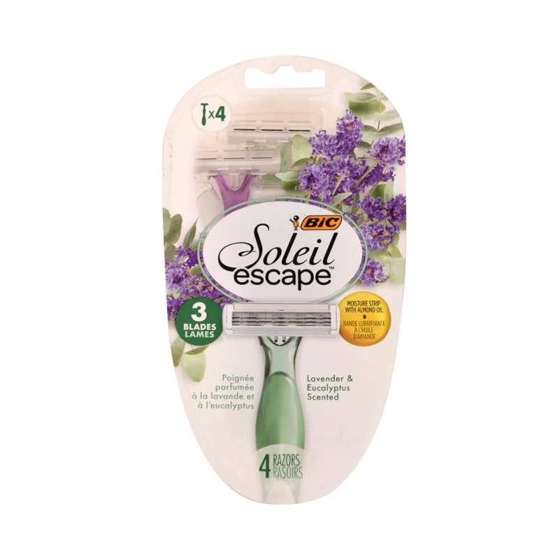 BIC Soleil Escape Rasoirs Jetables 3 Lames Lot de 4