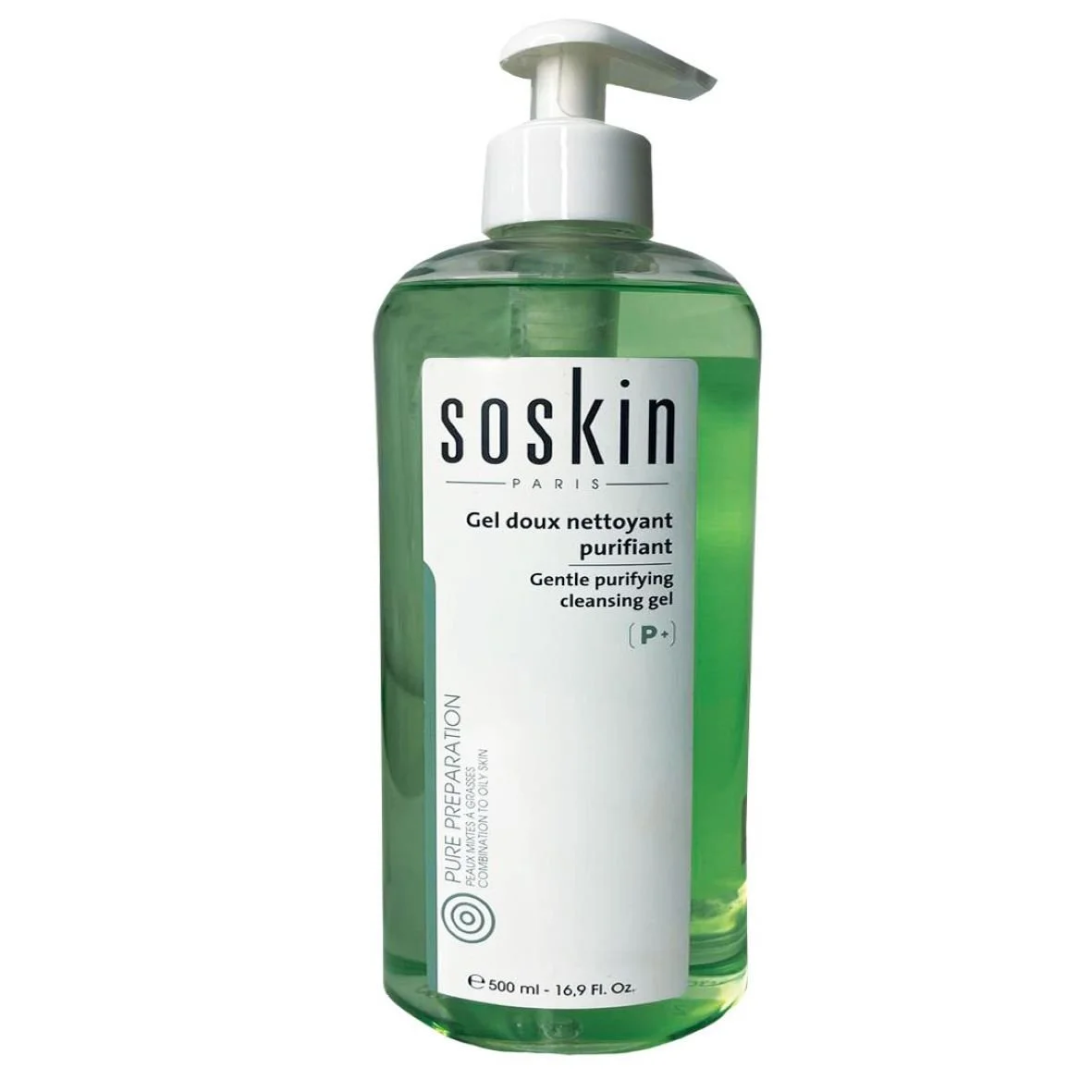 SOSKIN Gel Doux Nettoyant Purifiant 500 ML